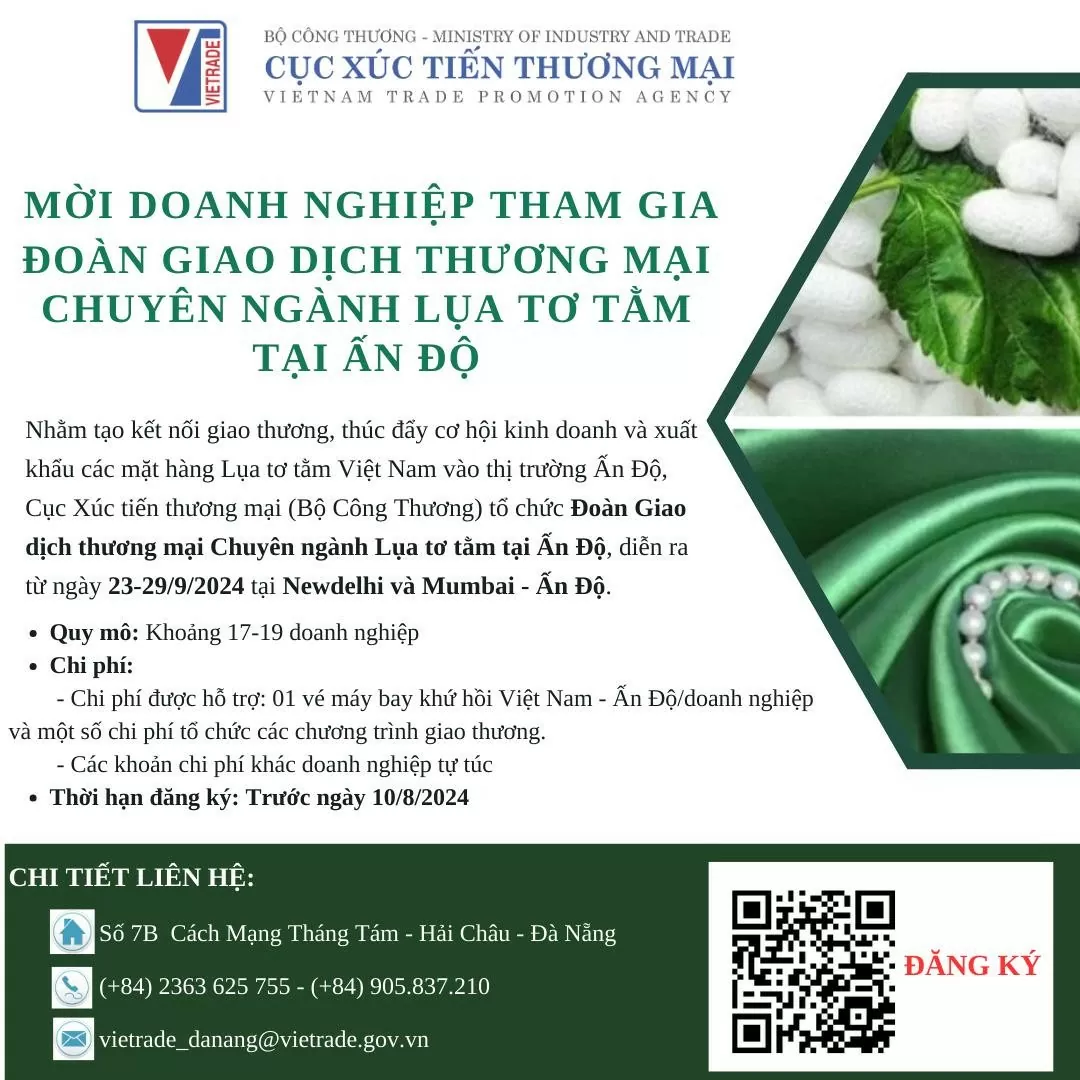 Kết nối giao thương, xuất khẩu các mặt hàng lụa tơ tằm Việt vào thị trường Ấn Độ