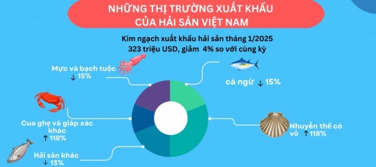 Infographic | Những thị trường xuất khẩu hải sản của Việt Nam